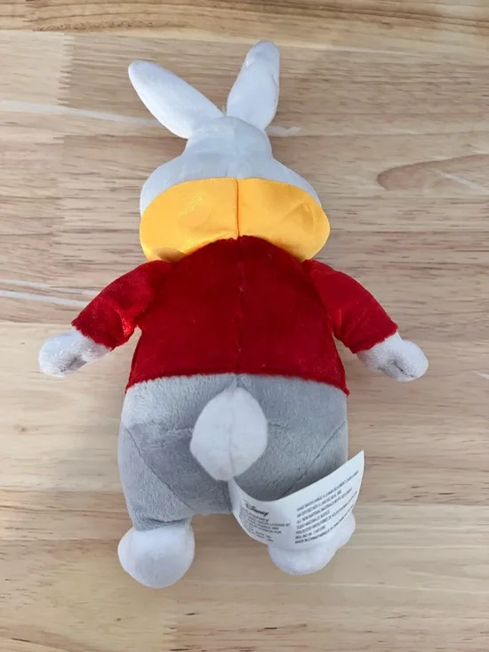 Just Play Disney Classics Alice in Wonderland White Rabbit 7in Beanbag Plush - Picture 3 of 3